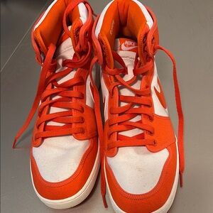 Nike Vibrant Orange and White Sneakers